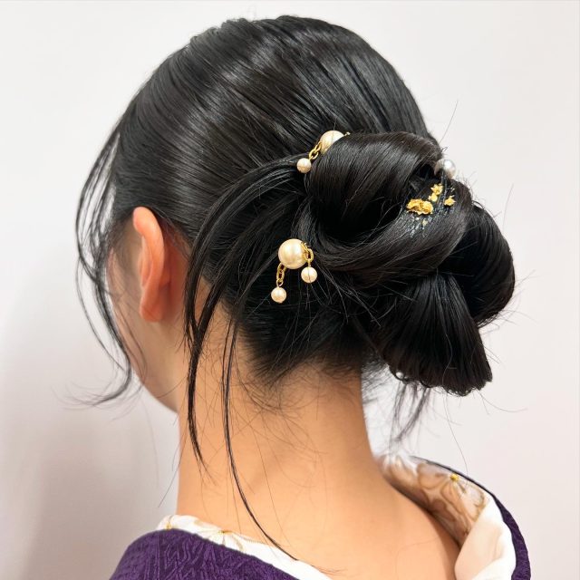 振袖ヘアセット　カチモリヘア　