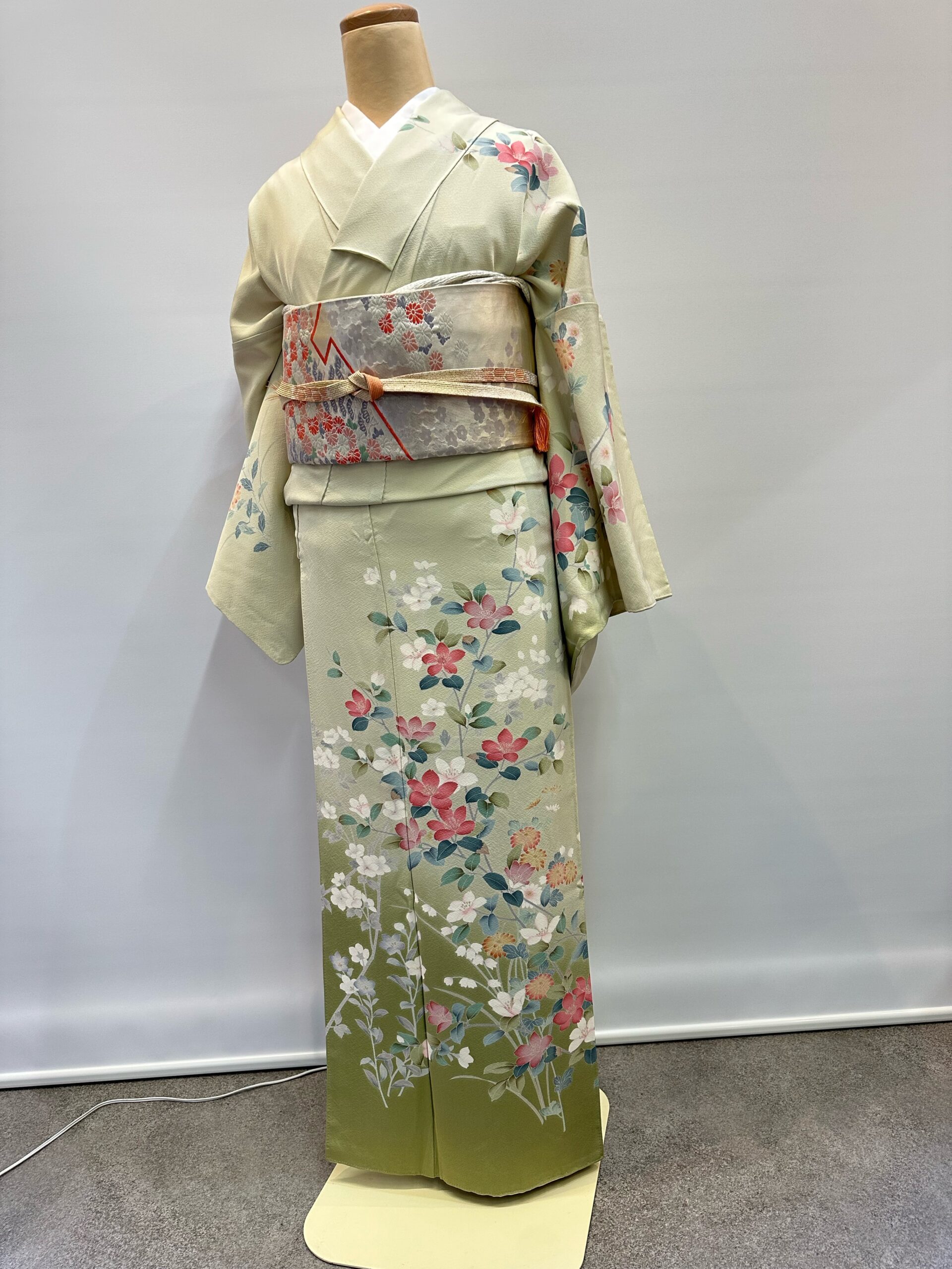 レンタル訪問着【L-5】枝花染め分けぼかし