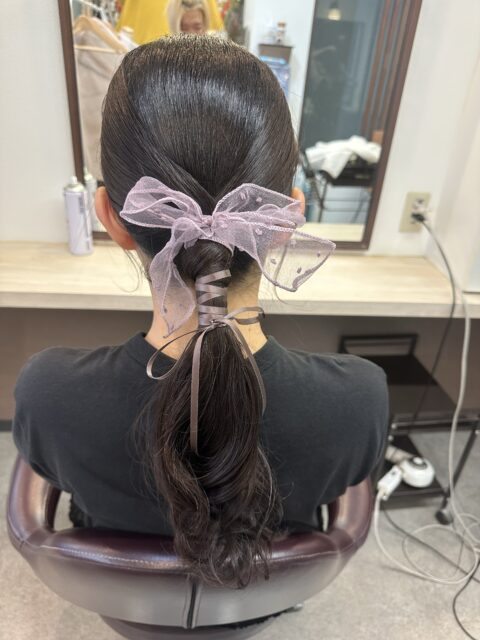 編み下ろし　結婚式参列ヘア
